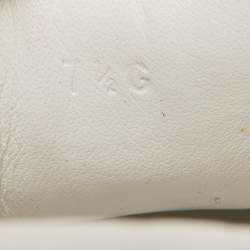 Gucci White Leather and Suede GG Lace Up Sneakers Size 41.5  