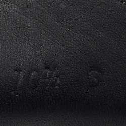 Pre Owned Gucci Black Guccissima Leather Penny Slip On Loafers size 44.5