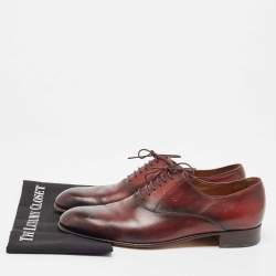 Gucci Brown Leather Lace Up Oxfords Size 43