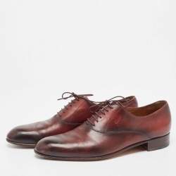 Gucci Brown Leather Lace Up Oxfords Size 43