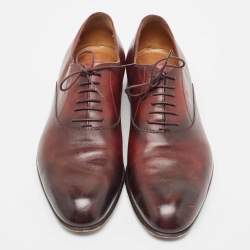 Gucci Brown Leather Lace Up Oxfords Size 43