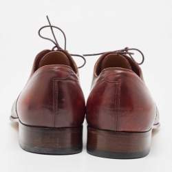 Gucci Brown Leather Lace Up Oxfords Size 43