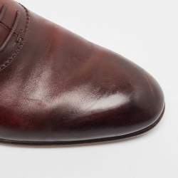 Gucci Brown Leather Lace Up Oxfords Size 43