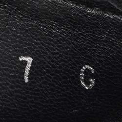 Pre Owned Gucci Black Guccissima Leather Slip On Sneakers Size 41