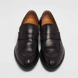 Gucci Black Leather Penny Slip On Loafers Size 44.5