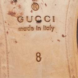 Pre Owned Gucci Navy Blue Crocodile Leather Horsebit Loafers Size 42