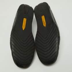 Gucci Black Guccissima Leather Low Top Sneakers Size 44.5 