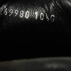 Gucci Black Guccissima Leather Low Top Sneakers Size 44.5 