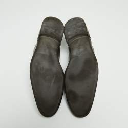 Gucci Brown Leather Brogue Oxfords Size 45.5