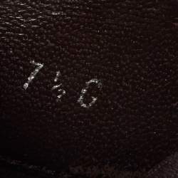 Gucci Brown Microguccissima Leather Web Low Top Sneakers Size 41.5