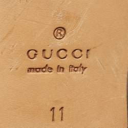 Pre Owned Gucci Black Leather Lace Up Oxfords Size 45