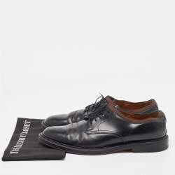 Gucci Black Leather Web Accent Derby Size 45