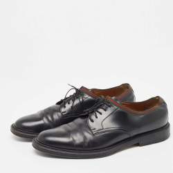 Gucci Black Leather Web Accent Derby Size 45