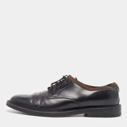 Gucci Black Leather Web Accent Derby Size 45