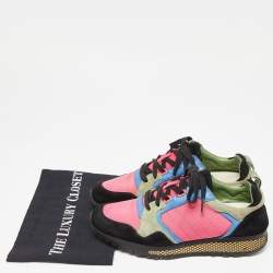 Gucci Multicolor Suede and Nylon Icaro Sneakers Size 40.5