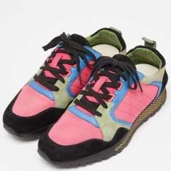Gucci Multicolor Suede and Nylon Icaro Sneakers Size 40.5