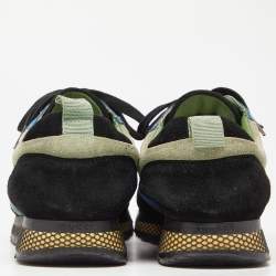 Gucci Multicolor Suede and Nylon Icaro Sneakers Size 40.5