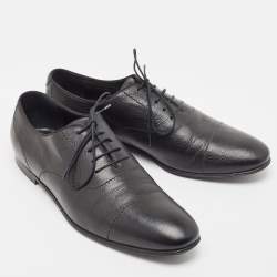 Gucci Black Leather Lace Up Oxfords Size 43