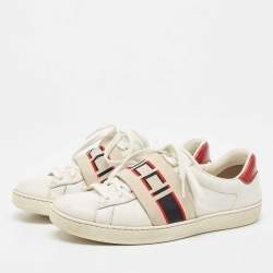 Gucci White Leather New Ace Low Top  Sneakers Size 42