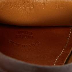 Pre Owned Gucci Brown Leather Horsebit Slip On Loafers Size 41