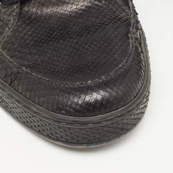 Gucci Black Python High Top Sneakers Size 44.5