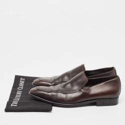 Gucci Brown Leather Horsebit Loafers Size 41