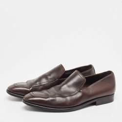 Gucci Brown Leather Horsebit Loafers Size 41