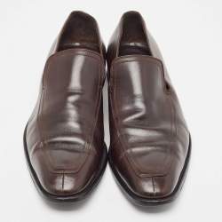 Gucci Brown Leather Horsebit Loafers Size 41