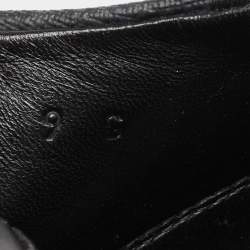 Gucci Black Leather and GG Supreme Canvas Low Top Sneakers Size 43