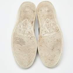 Gucci White Leather Web Ace Low Top Sneakers Size 42.5