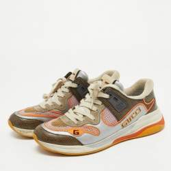 Gucci Multicolor Leather and Mesh Ultrapace Sneakers Size 40