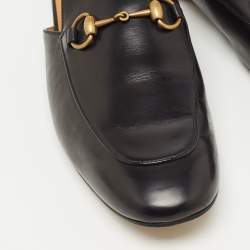 Pre Owned Gucci Black Leather Princetown Mules Size 43.5