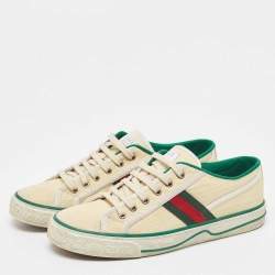 Gucci Cream Canvas Tennis 1977 Sneakers Size 42