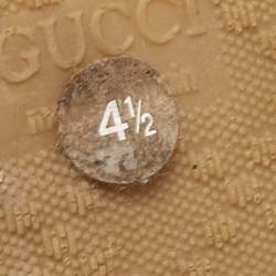 Pre Owned Gucci Beige/Navy Blue GG Canvas Espadrille Flats Size 38.5