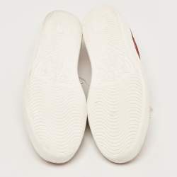 Gucci Red Guccissima Leather Ace Sneakers Size 41.5
