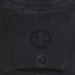 مملوكة مسبقًا Gucci Black Leather Horsebit Greek Slingback Sandals Size 44