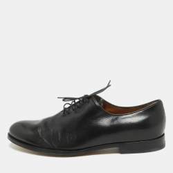 Gucci Black Leather Lace Up Oxfords Size 43
