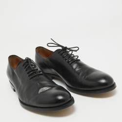 Gucci Black Leather Lace Up Oxfords Size 43