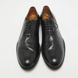 Gucci Black Leather Lace Up Oxfords Size 43