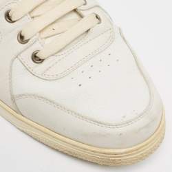 Gucci White Leather Web Detail High Top Sneakers Size 43