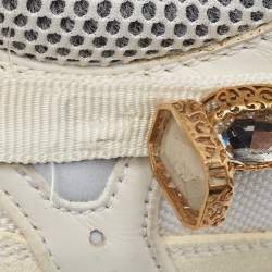 Gucci Cream Mesh and Leather Flashtrek Sneakers Size 39.5