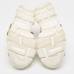 Gucci Cream Mesh and Leather Flashtrek Sneakers Size 39.5