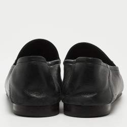 Gucci Jordaan Black Leather Slip On Loafers Size 42.5