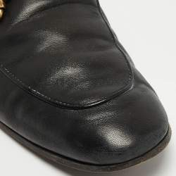 Gucci Jordaan Black Leather Slip On Loafers Size 42.5
