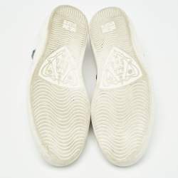 Gucci White Leather Wolf Print Ace Sneakers Size 41.5
