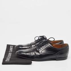 Gucci Black Leather Lace Up Oxford Size 40.5