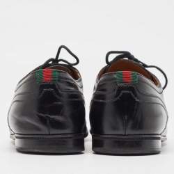 Gucci Black Leather Lace Up Oxford Size 40.5