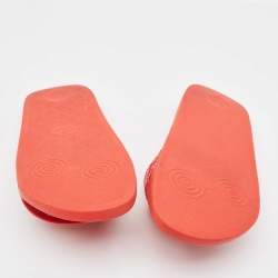 Gucci Red Rubber Flat Slides Size 42 