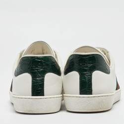 Gucci White Leather Ace Sneakers Size 43