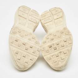 Gucci Cream Leather Vintage Logo Rhyton Sneakers Size 43.5